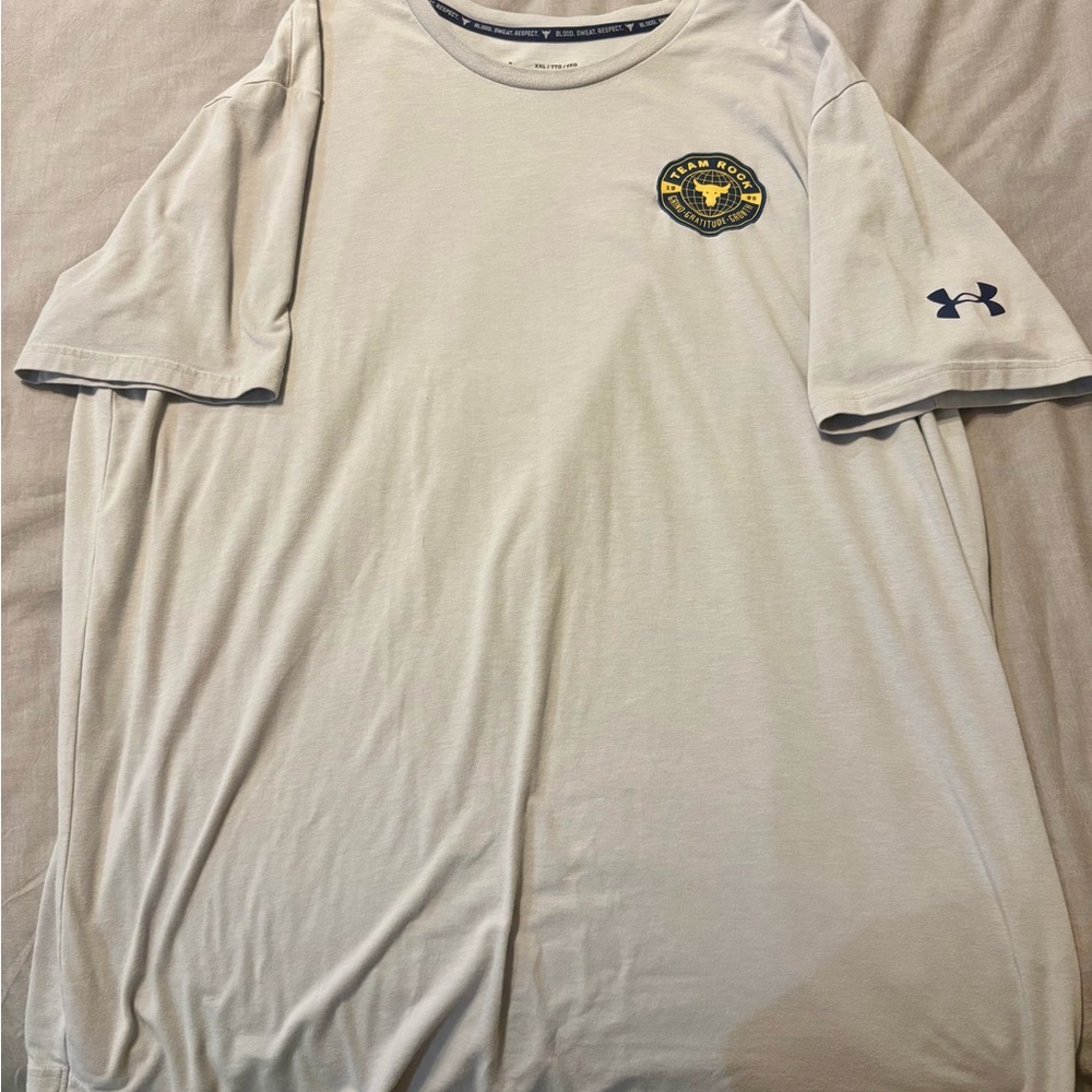 Under Armour Project Rock Men's Light Gray Short Sleeve Tee